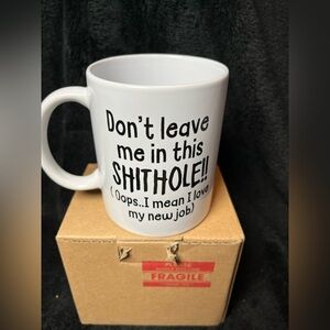 White Mug with Playful Text